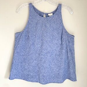 A New Day Blue Marled Sleeveless Swing Tank Top Size Large